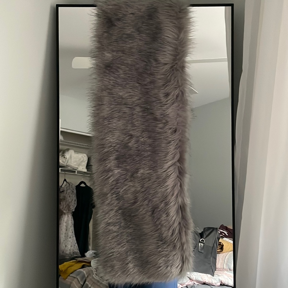 Faux fur shawl